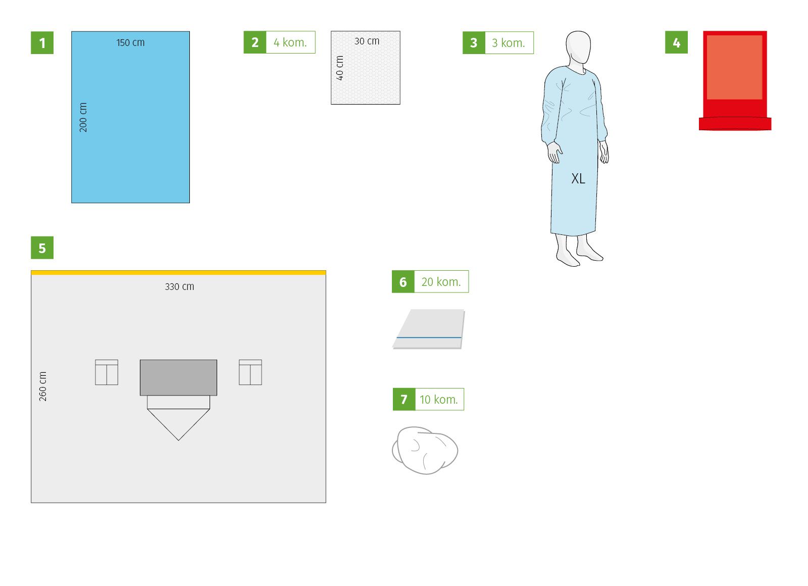 Vertical set - traumatology I, sterile