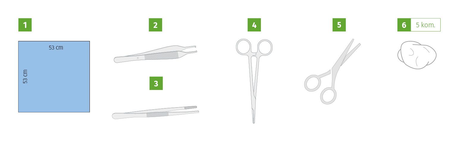 Meditex Surgical sutures set I, sterile